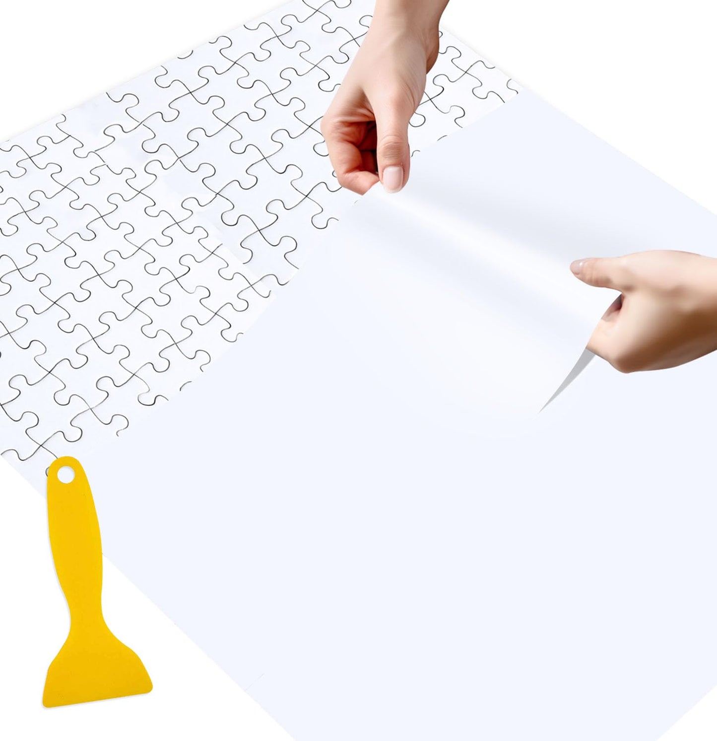 SietDESEO 24 Pieces Puzzle Saver Sheets Peel and Stick, Preserve 4 x 1000 Jigsaw Puzzle Glue Sheets, Puzzle Sticker Sheets for E