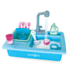 The Bubble Factory SPLASHFUN Wash-up Kitchen Sink Play Set, Color Changing Play Cups & Accessories, Running Water Pretend Play,