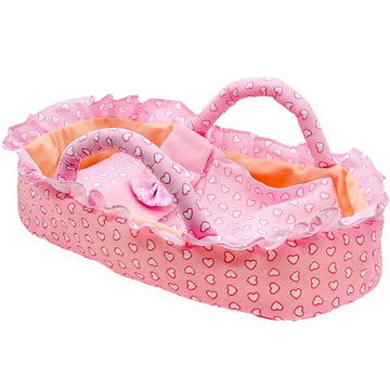 Baby Doll Bassinet Portable Carrier For 8-12 Inches Doll Accessories Baby Doll Crib Set Toys Baby Doll Cradle Sleeping Basket Be