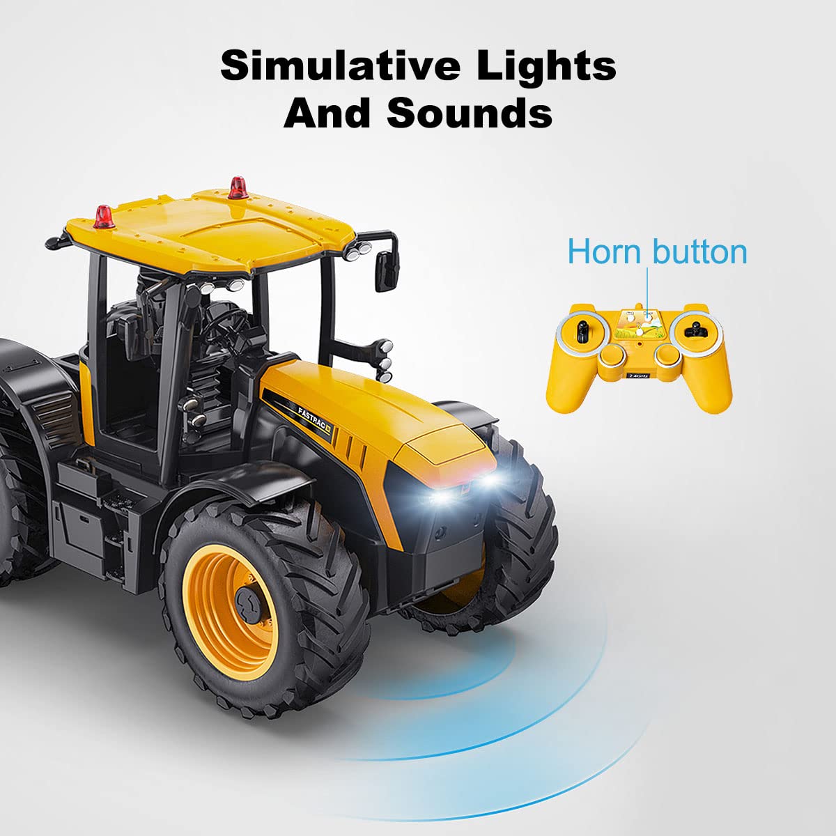 Dollox 1/30 RC School Bus, 2.4G Remote Control School Car 4 Channel City Classic Bus Toy Electronic Vehicles Opening Door for To