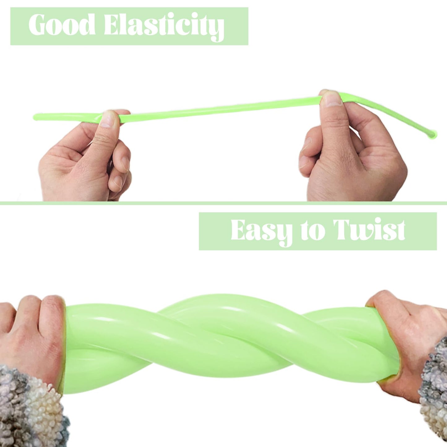 260 Long Balloons 100 Pack Pastel Green Twisting Animal Balloons Thickening Latex Modeling Long Magic Balloons For Animal Model