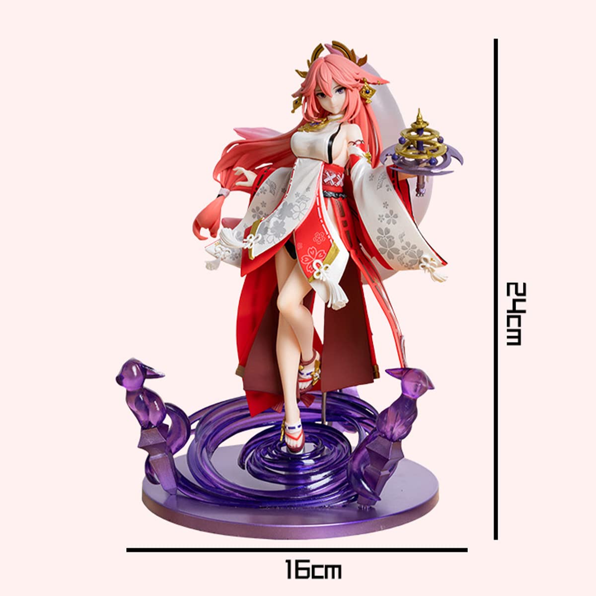 G-I Yae Miko 1/7 Figure 24Cm Anime Game Lady Guuji Of The Grand Narukami Shrine Toy Character Pvc Gift