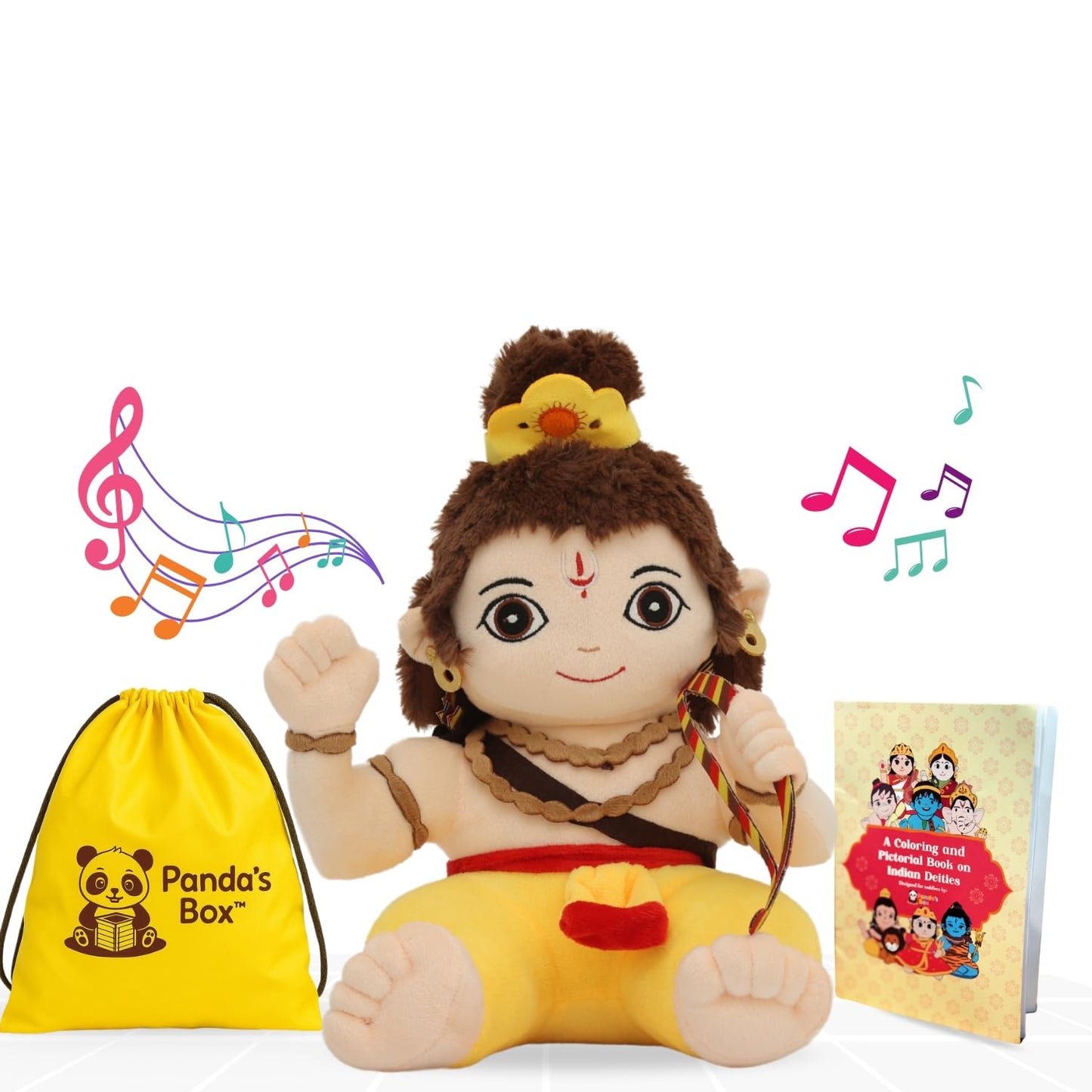 PandaS Box Mantra Chanting Baby Rama (30 Cm) | Musical Soft Plush Toy | Best Gift For Infants, Toddlers & Babies