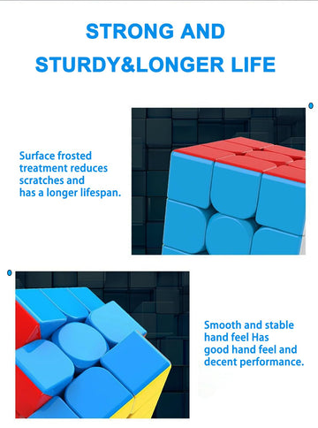 CFMOUR 20 Pack 3x3 Speed Cubes - Stickerless Magic Puzzle Game, Fast Turning, ABS Material, Ideal for Kids & Adults