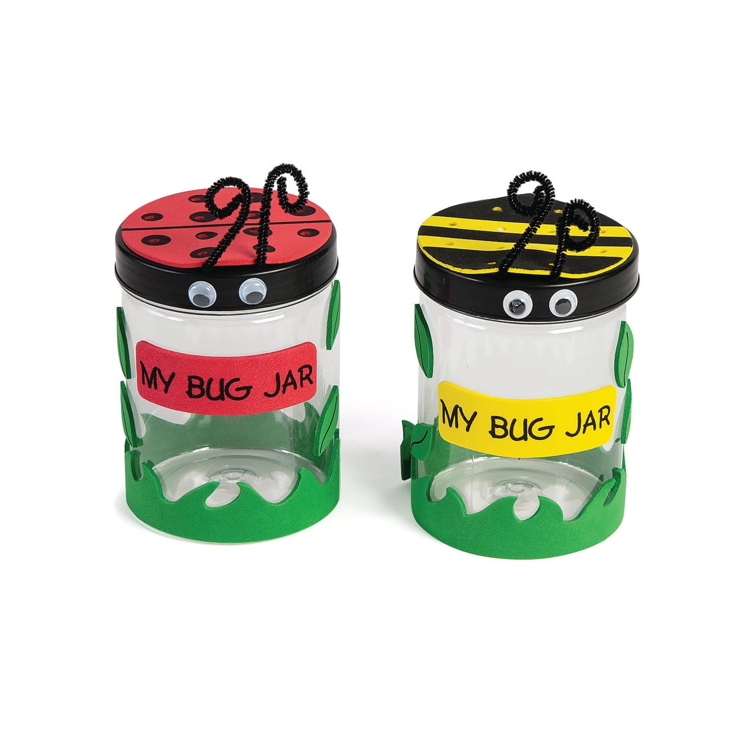 Fun Express Plastic Bug Jar Craft Kit - Crafts for Kids and Fun Home Activities - VBS Vacation Bible School Supplies/Decor