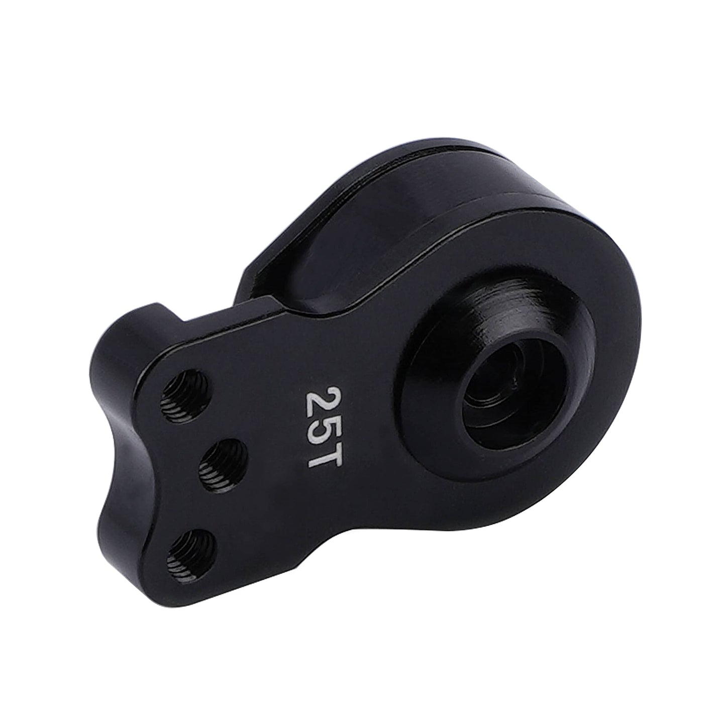 DJX Aluminum 25T Servo Saver 3 Holes Adjustable Hi-Torque Servo Horn for 1/8 1/10 Remote Control Car Boat (Black)