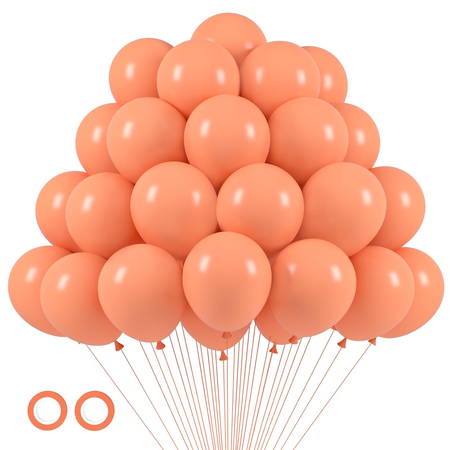 Voircoloria 105Pcs Peach Balloons 12Inch Party Latex Balloons For Boys Girls Birthday Baby Shower Gender Reveal Wedding Sunflowe