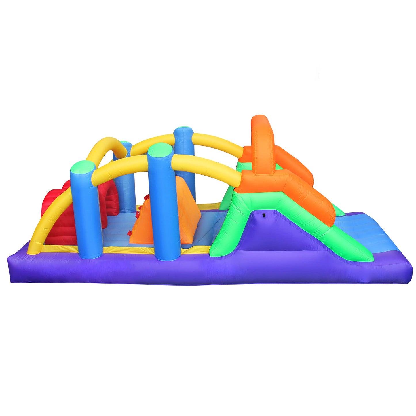 Bestparty Inflatable Obstacle Course Bounce House Castle With Large Slides Bounce Area And Obstacles Inflatable Bouncer House Jumper With Blower