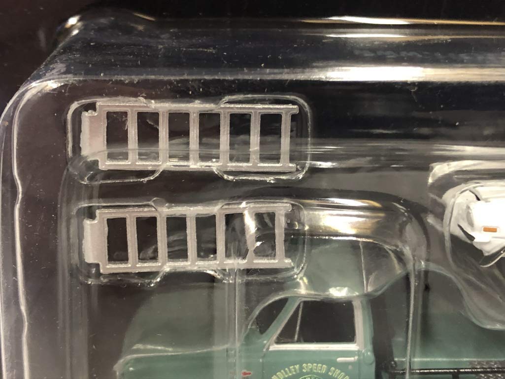 1967 Chevrolet Ramp Truck Turquoise & 1971 Chevrolet Camaro Z/28 White Holley Speed Shop 1/64 Diecast Model Cars by Greenlight f