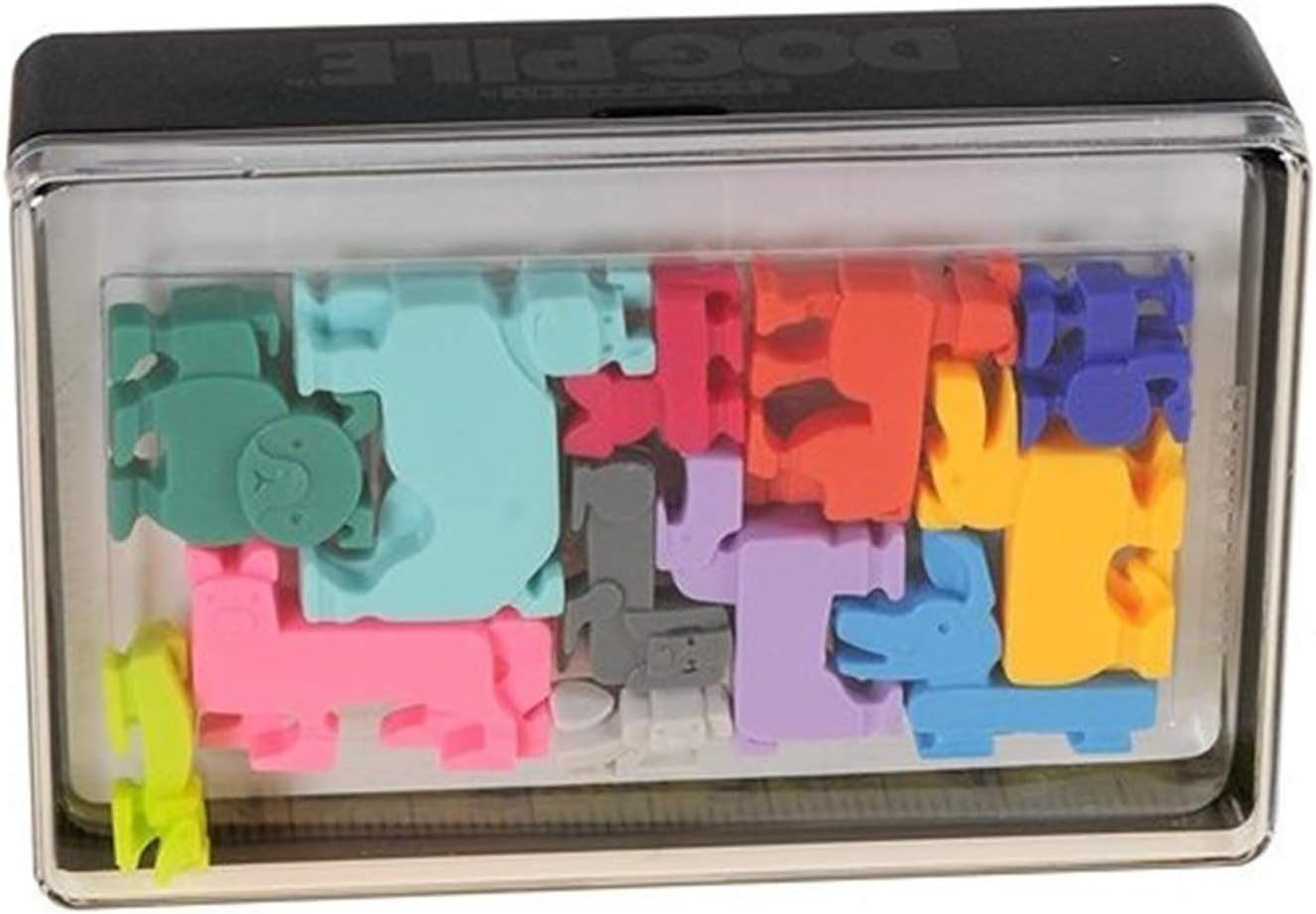 Brainwright Dog Pile The Pup Packing Puzzle Game Multi-Colored, 5'