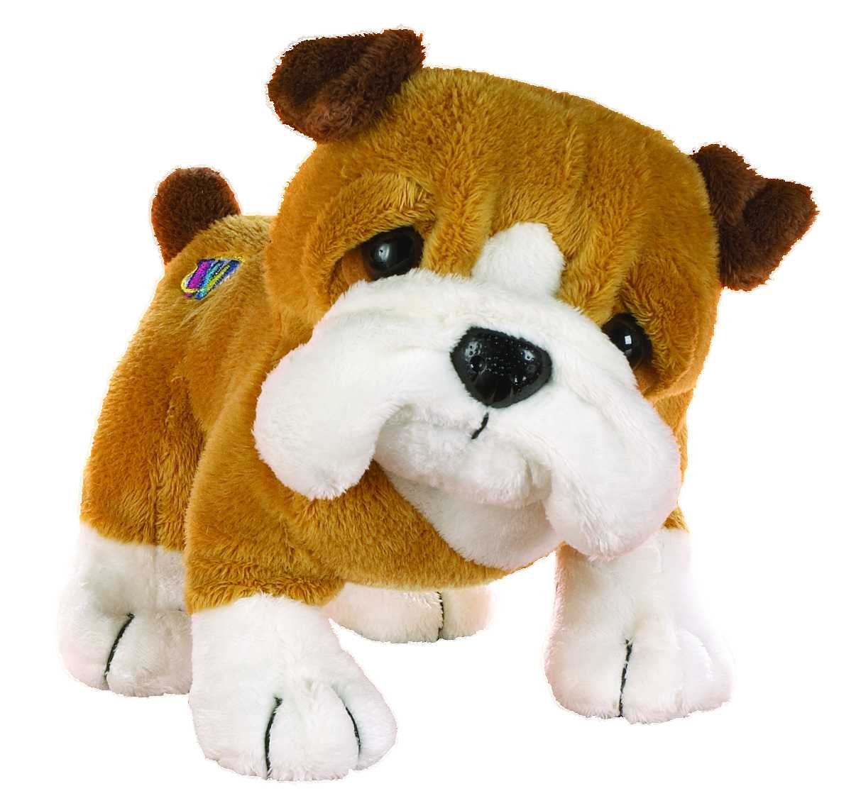Webkinz Bulldog Plush Toy - Brown & White, 7.5 inches, Model HM126