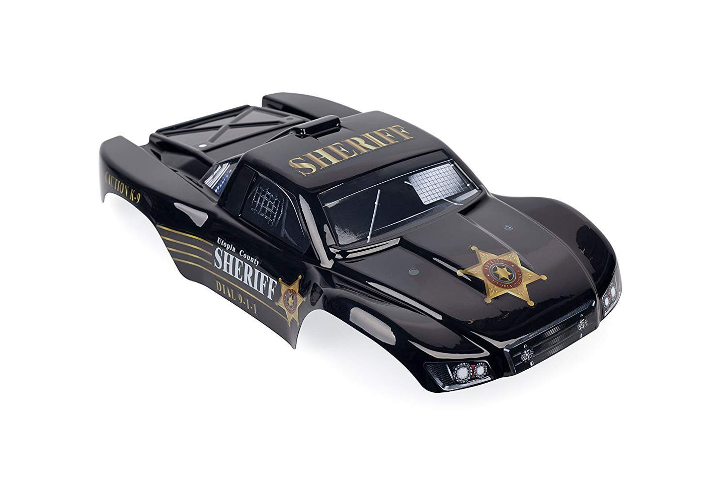 SummitLink Compatible Custom Body Police Style Replacement for 1/10 Scale RC Car or Truck (Truck not included) SS-PO-01