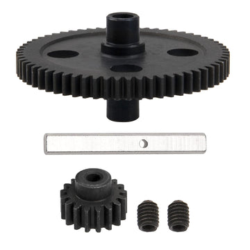 ShareGoo Metal Spur Diff Differential Main Gear 62T & 17T Pinion Motor Gear Center Reduction Compatible with WLtoys 12428 12423