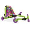 Roller Racer Go Kart - Large Polka Dots Ride, All Steel Frame, Model 92317, Zig-Zag Motion for Indoor/Outdoor Fun