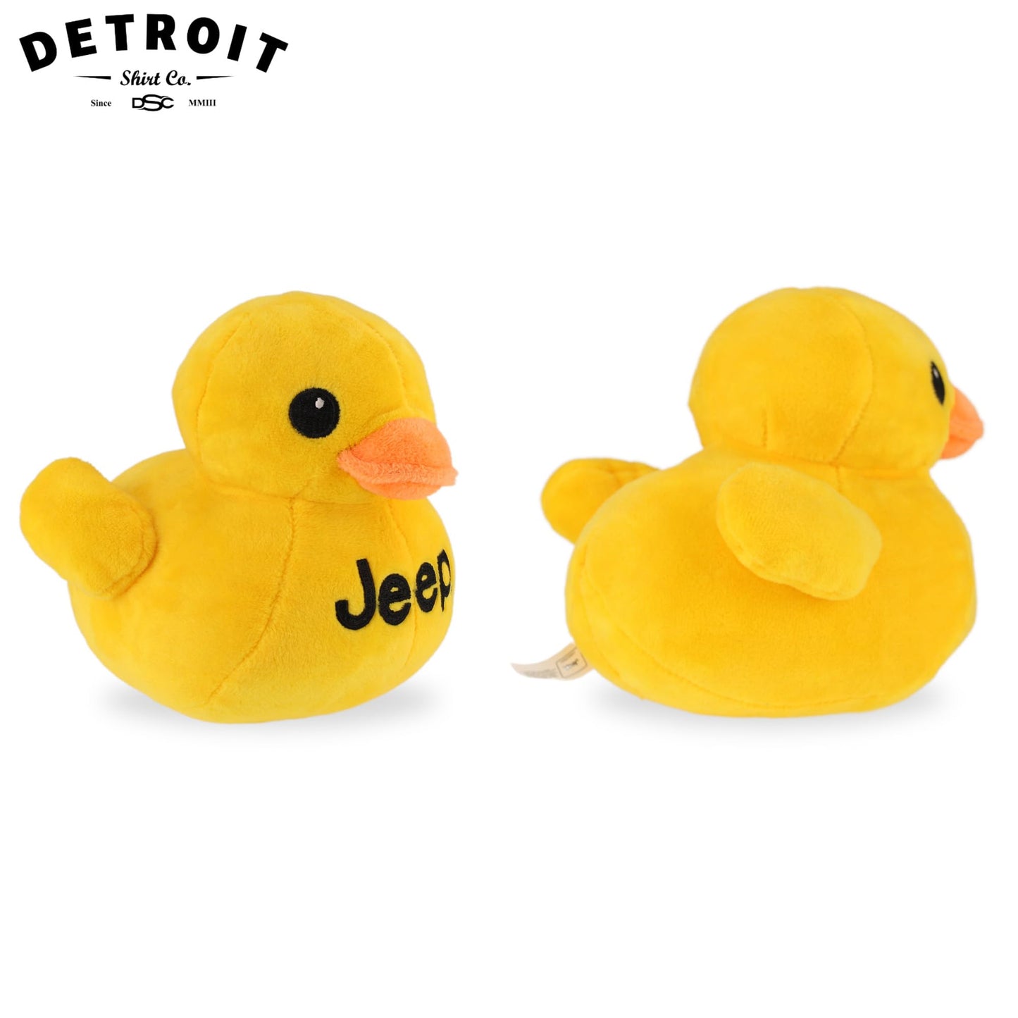 Jeep Duck Stuffed Animal Plush - Yellow, Small, Polyester - Perfect for Enthusiasts