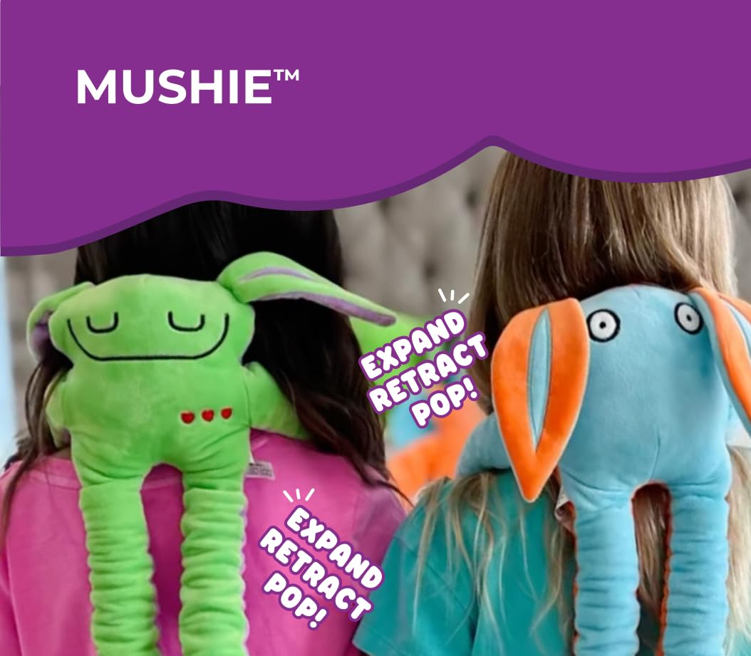 Mushies Stretchable Pop Tube Toy - Extra-Long 18'' Retractable Arms/Legs, Hook And Loop Hands/Feet - Wearable, Bendable Fidget F
