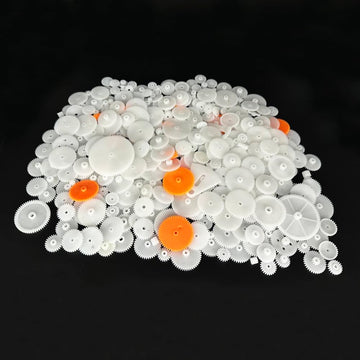 394PCS Small Motor Gears Plastic Gears for Motor RC Car Model Toy DIY Helicopter RC Toy Gear Replacement Module 0.5 (394)