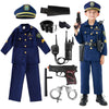 Udekit Police Cosutme For Kids, Police Officer Costume Uniform Set With Accessories For Kids Boys Girls Halloween Cosplay Party