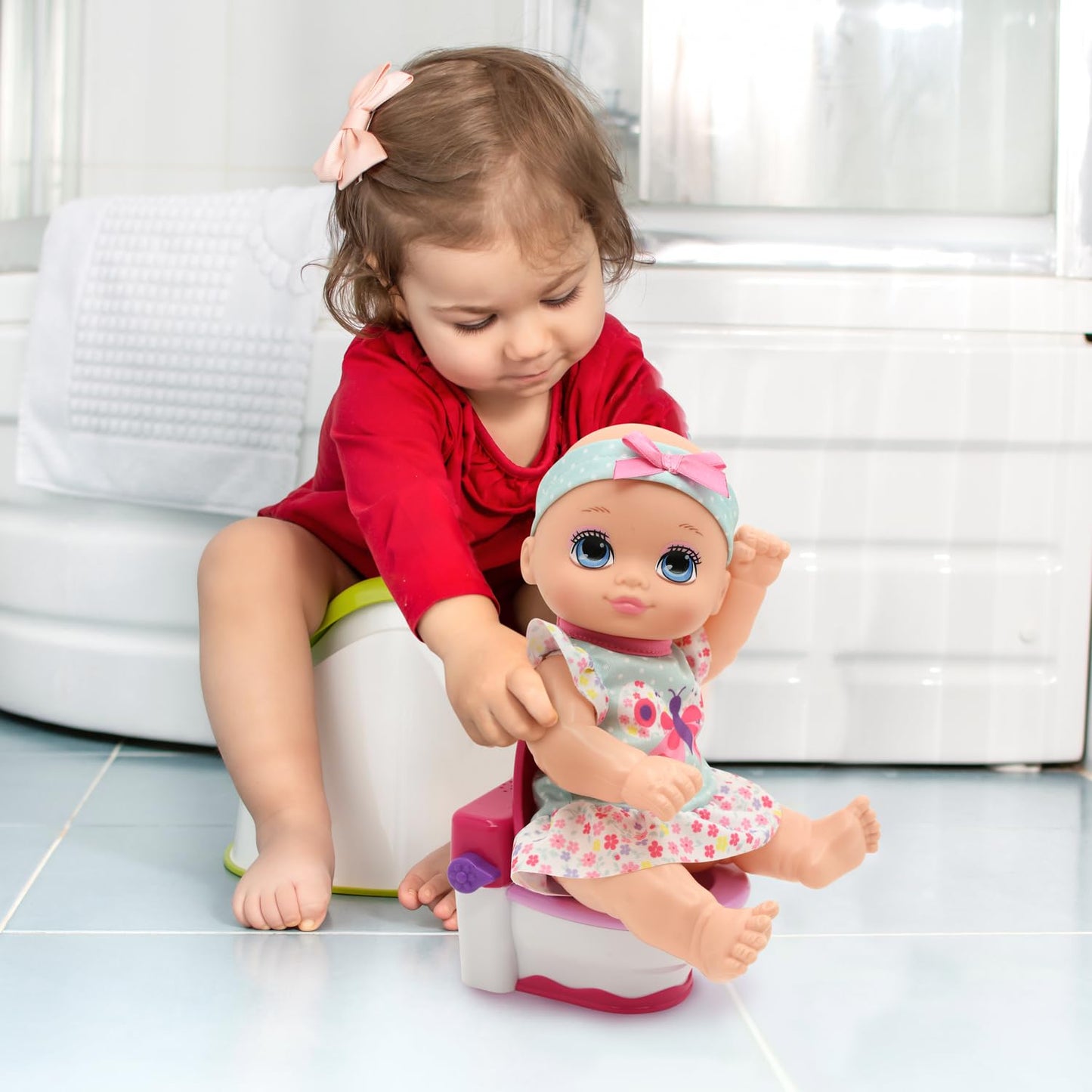 New Adventures - Little Darlings - It'S My Potty 10 Inch Doll With Potty Chair, (3518)