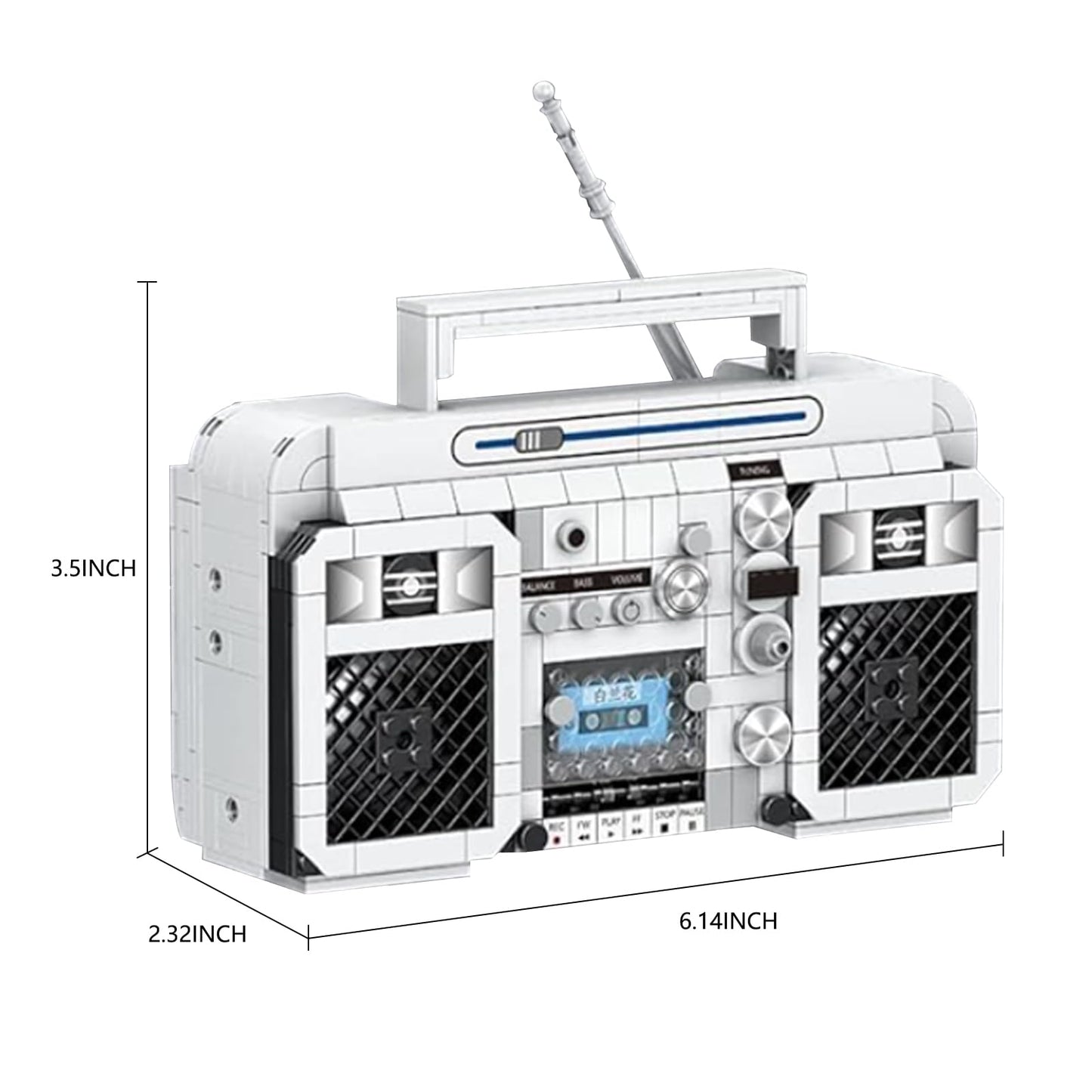 Elaicree Retro Mini Radio Building Blocks Set Gifts For Christmas, Birthday, Valentine'S Day, Thanksgiving, 645Pcs Vintage Radio