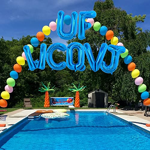 Toniful 40 Inch Large Blue Letter F Balloons Giant Alphabet Letter Balloons,Foil Mylar Big Balloons For Birthday Party Anniversa