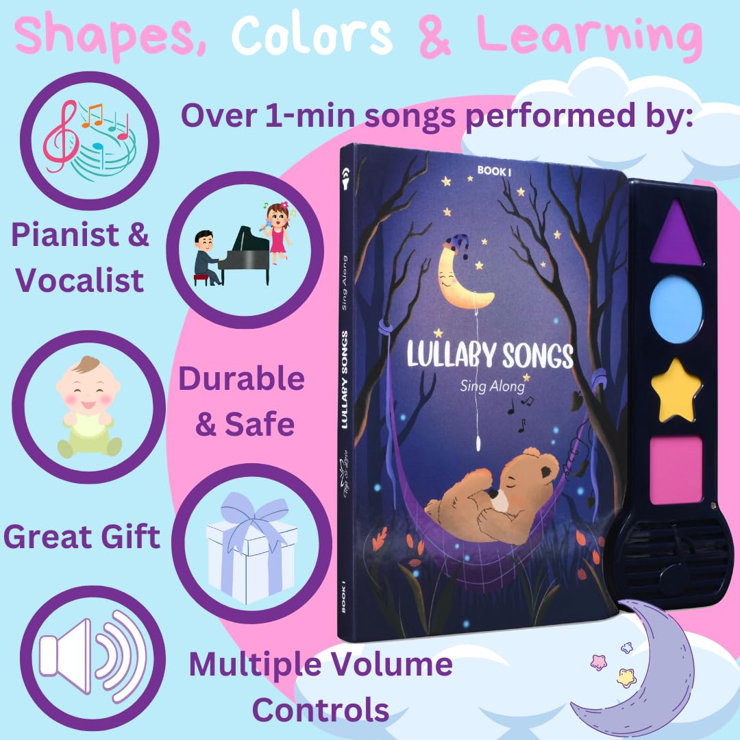 Toys And Love Musical Book For Toddlers With Lullaby Songs, Interactive Toy, Twinkle, Twinkle Little Star, Sing Along, Montessor