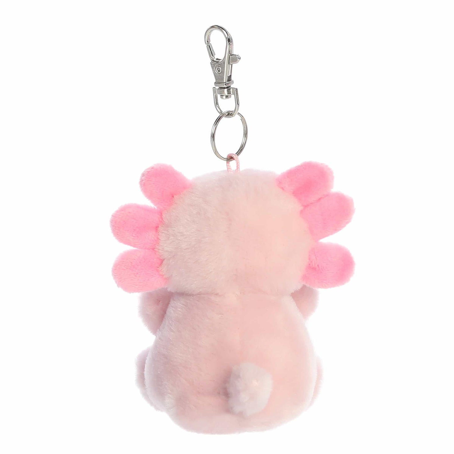 Aurora Adorable Palm Pals Ax Axolotl Clip-On- Fun Collectible Plush For Kids and mature-themed Collectors - Perfect For Backpacks and Birthday Gifts - Pink 4 Inches