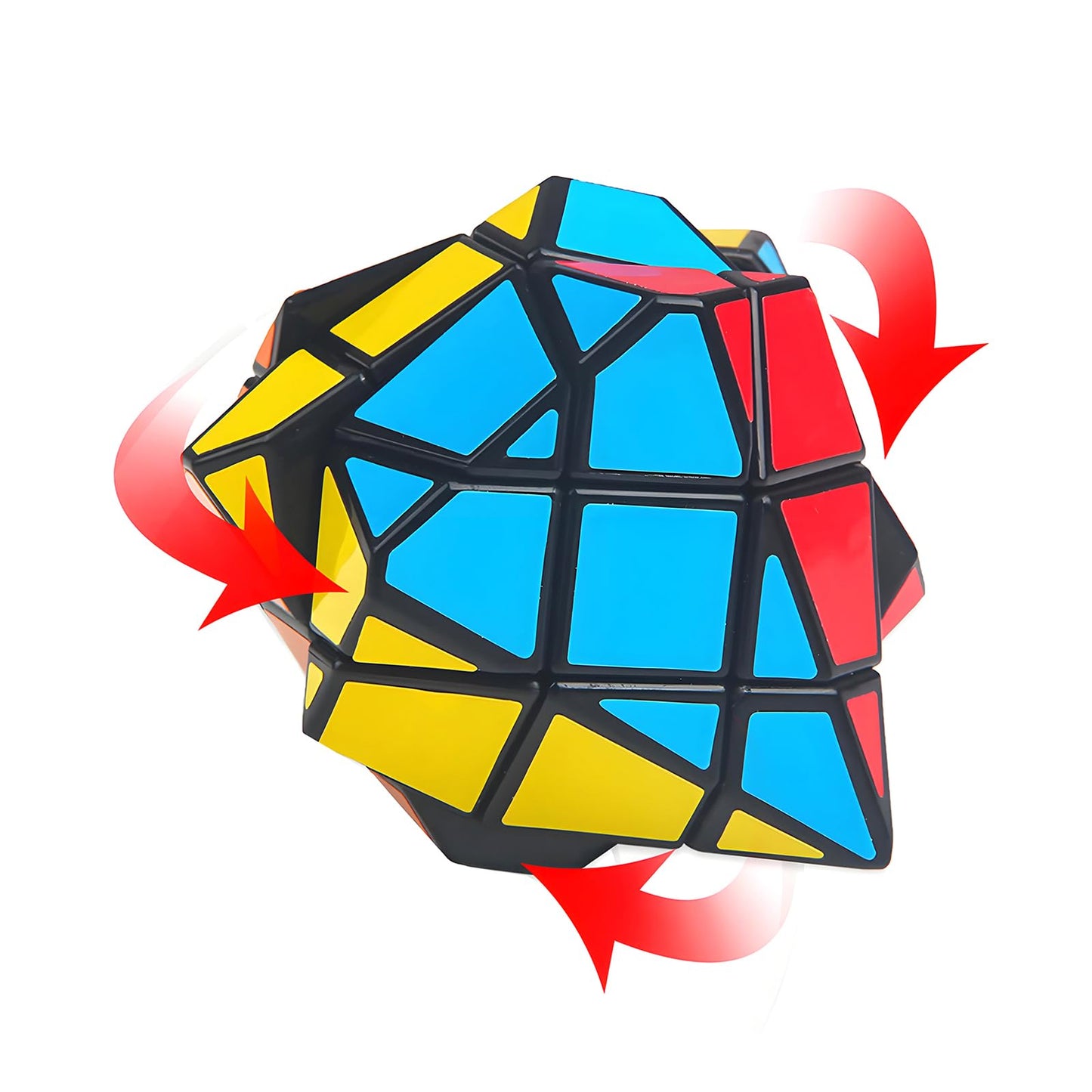 UMESCENE 3x3x3 Hexagonal Cone Speed Cube 3x3 Dodecahedral Magic Cube Brain Teasers Double Cone Cube Puzzle Toys