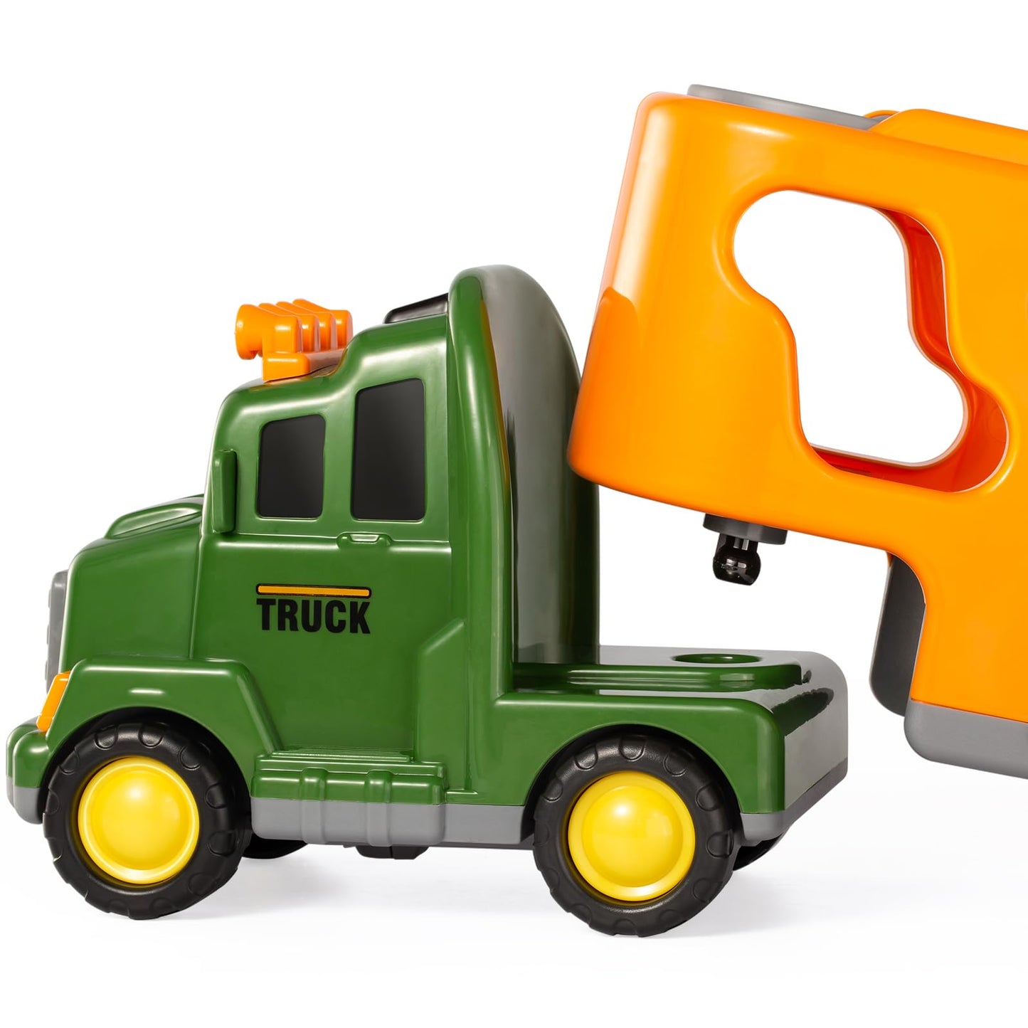 Temi Dinosaurs Truck Toys For Boys Kids 3-5 Years, Transport Car With 3 Dinosaur Figures And 3 Monster Cars, Friction Powered Toy Vehicle In Carrier With Light And Sound, Toddler Play Gifts Set