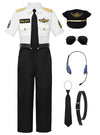 Relibeauty Pilot Costume For Kids With Accessories Airline Captain Pilot Costume Dress Up Career Day,150