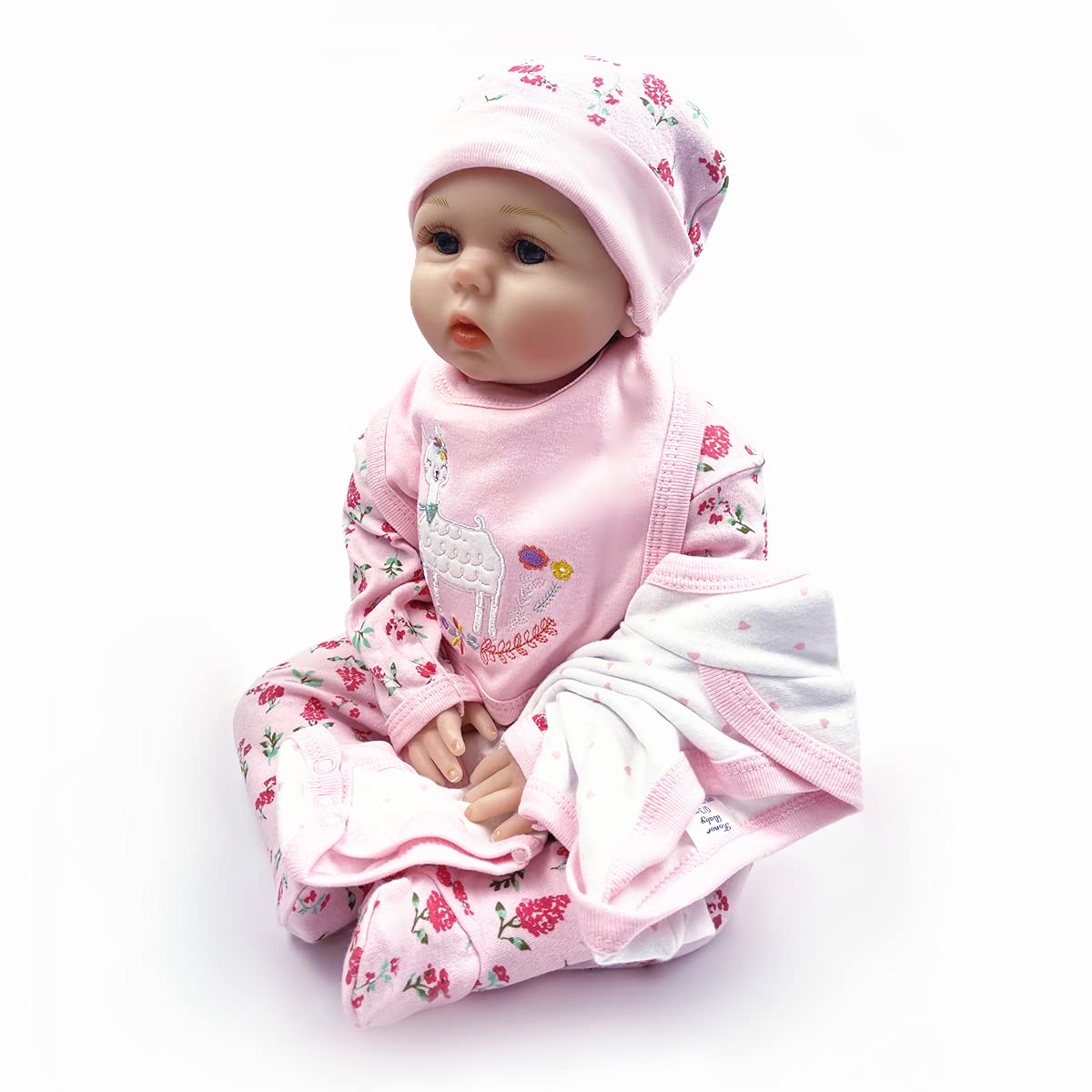Reborn Baby Doll Clothes 22 Inch Flowers & Deer 5Pcs Set For 20-23 Inches Reborn Baby Girl Newborn Alive Doll Clothes