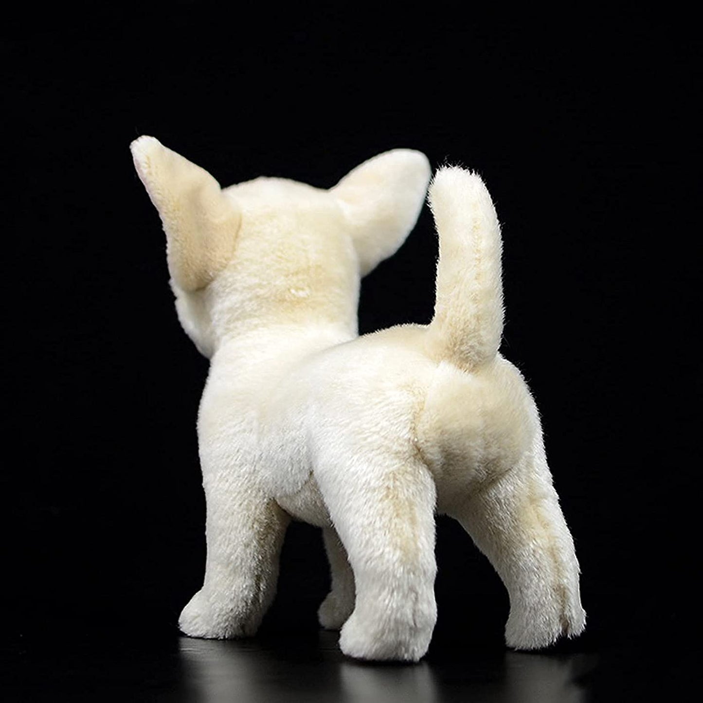 Tiny Heart Simulation Chihuahua Puppy Soft Stuffed Plush Toy 10' Long, Cute Realistic Chihuahua Plush Stuffed Animals Gifts For Kids