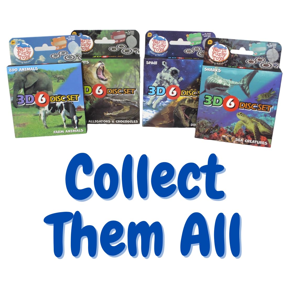 Warm Fuzzy Toys Farm And Zoo Reels For Viewfinder - Viewfinder Reels For Kids & Adults, Classic Toys, 3D Reel, Retro Toys, Conta
