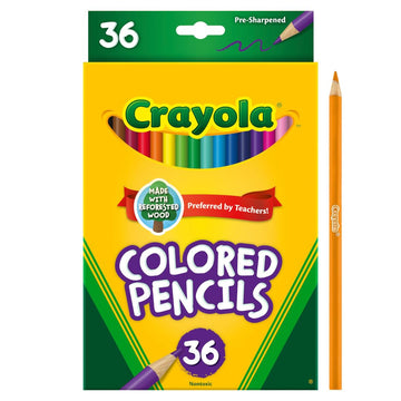 Crayola Colored Pencils (36Ct), Kids Pencils Set, Arts & Crafts Supplies, Coloring Book Pencils, Gifts For Kids & Toddlers, Ages 3+