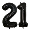 40inch Jumbo Black 21 number balloons for 21st Birthday Decorations helium balloons party supplies use them as Props for Photos