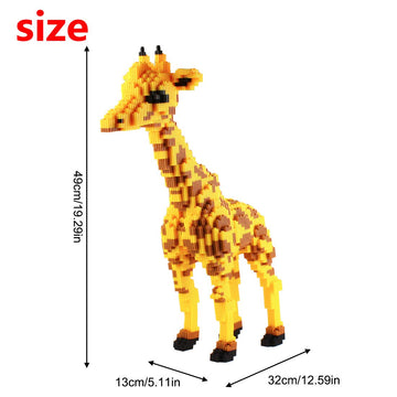 Larcele Micro Giraffe Building Blocks Animal Mini Building Toy Bricks,4737 Pieces Kljm-02 (Model 2841)
