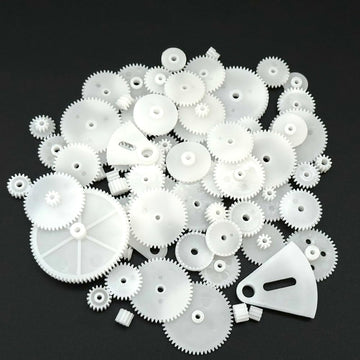 72PCS Small Motor Gears Plastic Gears for Motor RC Car Model Toy DIY Helicopter RC Toy Gear Replacement Module 0.5