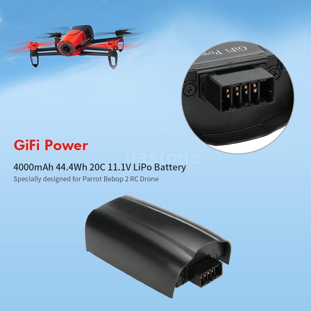 MaximalPower 2-Pack Gifi Power 4000mAh 20C 11.1V LiPo Battery for Parrot Bebop 2 Drone