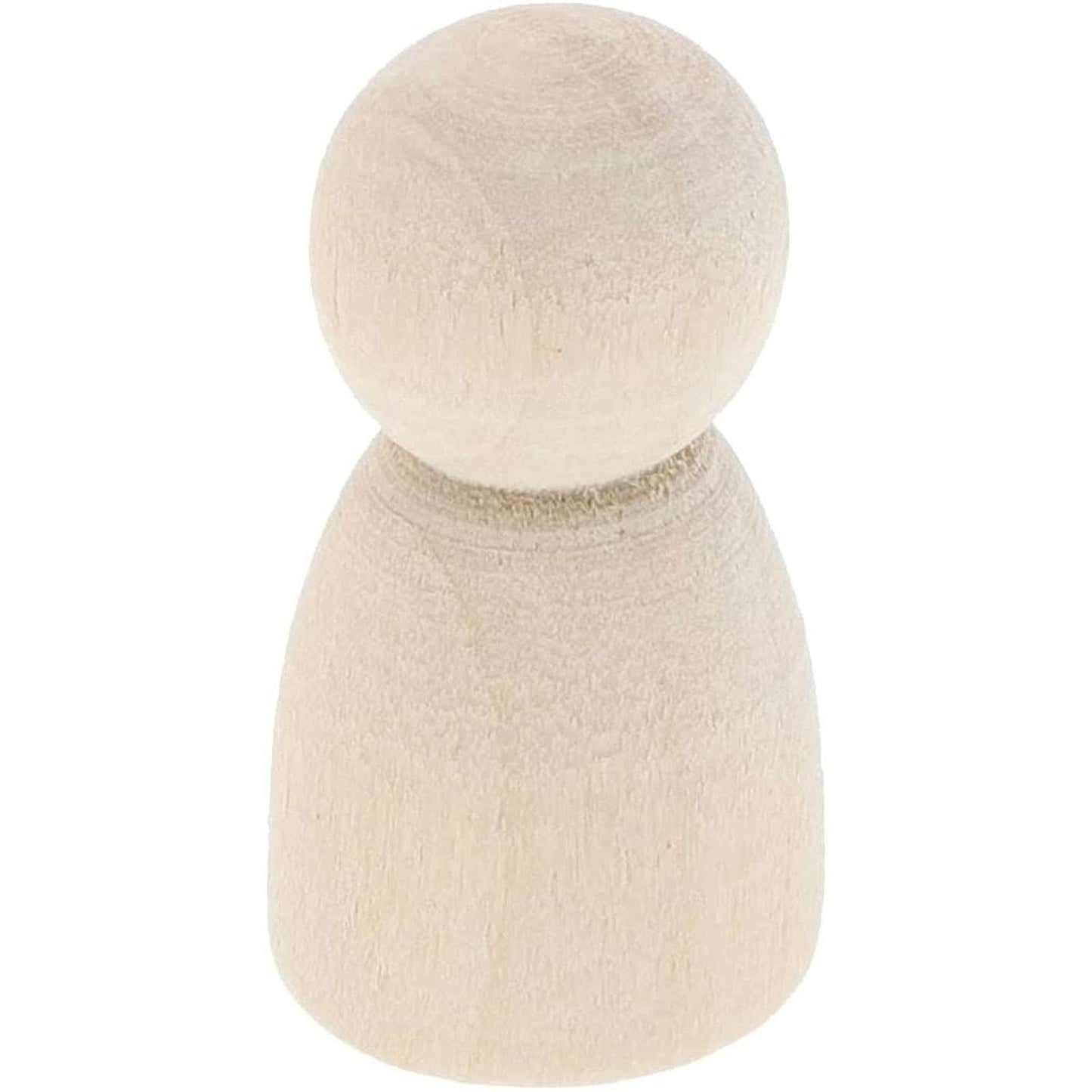 Bright Creations Wood Peg Dolls, Wooden Figures (1.1 Inch, 50-Pack)