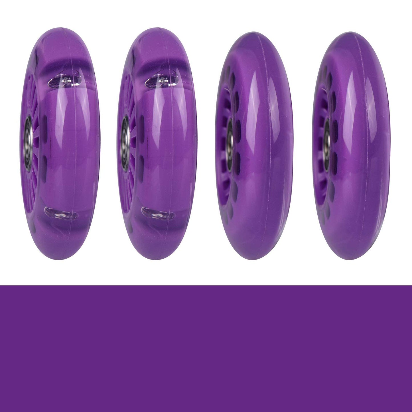 Wiggle Car Polyurethane Replacement Wheels Set Upgrade For Ride-On Toys (Purple)