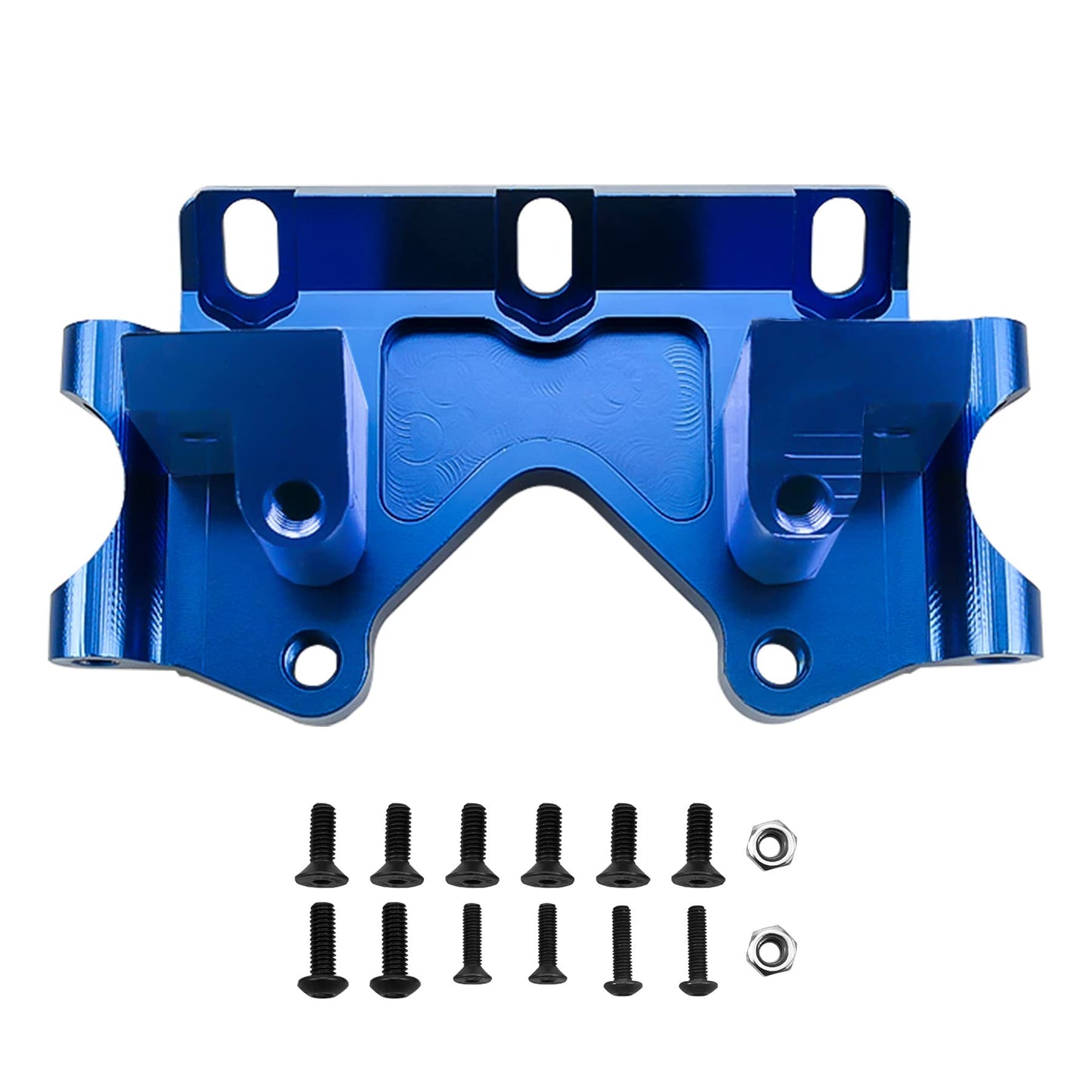 Aluminum Front Bulkhead Upgrade Parts Fits for Traxxas Slash 2WD Rustler Stampede Bandit Replacement 2530 2530A Blue-Anodized