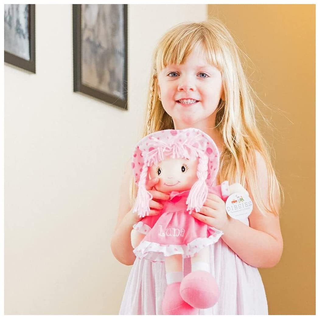 DIBSIES Personalized Butterfly Snuggle Doll - 15 Inch Blonde - Soft Polyester Material - Model DPS-DO-0012