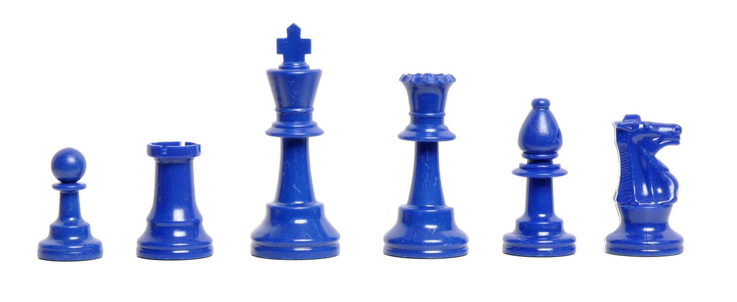 The House Of Staunton Four Player Chess Set Combination - Single Weighted Regulation Colored Chess Pieces, Four Player Vinyl Chess Board