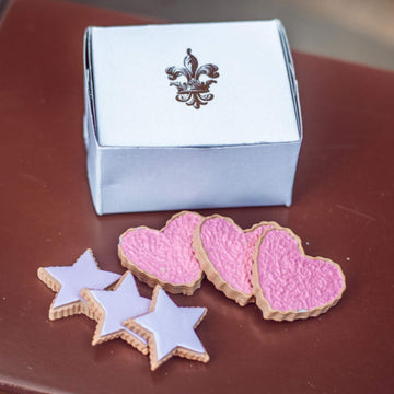 The Queen'S Treasures 18 Inch Doll Food And Accessories, Bakery Collection 6 Piece Hearts And Stars Shaped Frosted Sugar Cookies, Compatible With American Girl Pastry Bake Shop & Kitchen Furniture