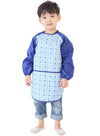 Plie Waterproof Kids Art Smocks 37 Colors (Age 1-10, S-XXL size), Blue Check (16-S)