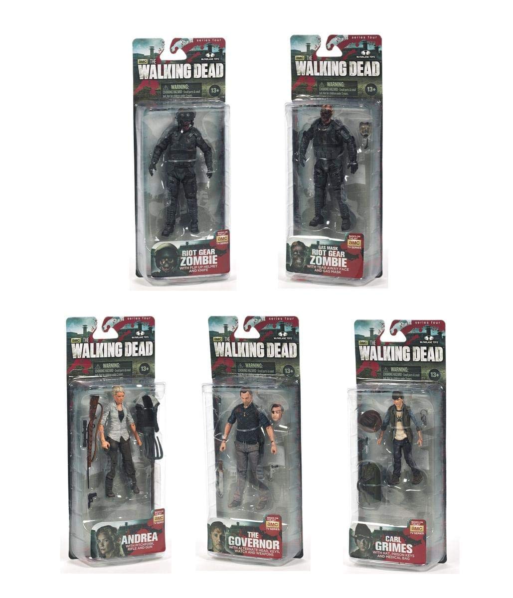 Walking Dead Tv Series 4 Set Of 5 Action Figures