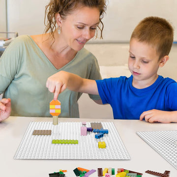 Lekebaby Classic Baseplates Building Base For Building Bricks 100% Compatible With Major Brands-Baseplate 10'' X 10'', Pack Of 6