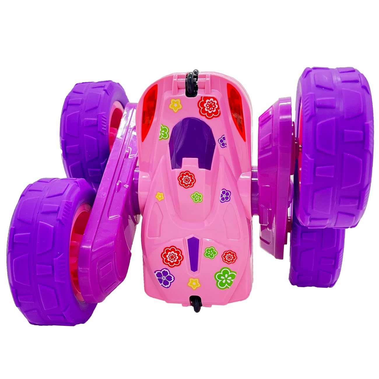 Threeking RC Stunt Car Remote Control Cars Toy with Lights Double-Sided Driving 360-degree Flips Rotating Cars Toys for Girls Bo