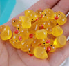 100Pcs Mini Resin Duck,15 Mm Dollhouse D Cor Resin Ducks Glow In The Dark For Aquarium Decor Micro Fairy Garden Landscape Hide,