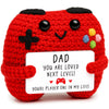 Busy Gaming Life Crochet Game Controller Dad Gifts for Christmas Fathers Day Birthday, Best Dad Ever Gifts for Father from Son D
